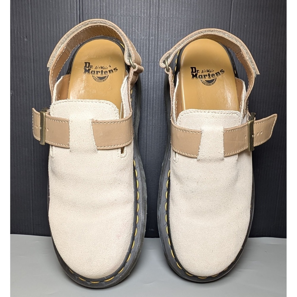 Dr Martens Jorge II Suede Slingback Mules Sandals Mens 10 Tan LA004